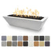 The Outdoor Plus 60" x 20" Linear Maya GFRC Fire Bowl Low Voltage Electronic Ignition | Natural Gas
