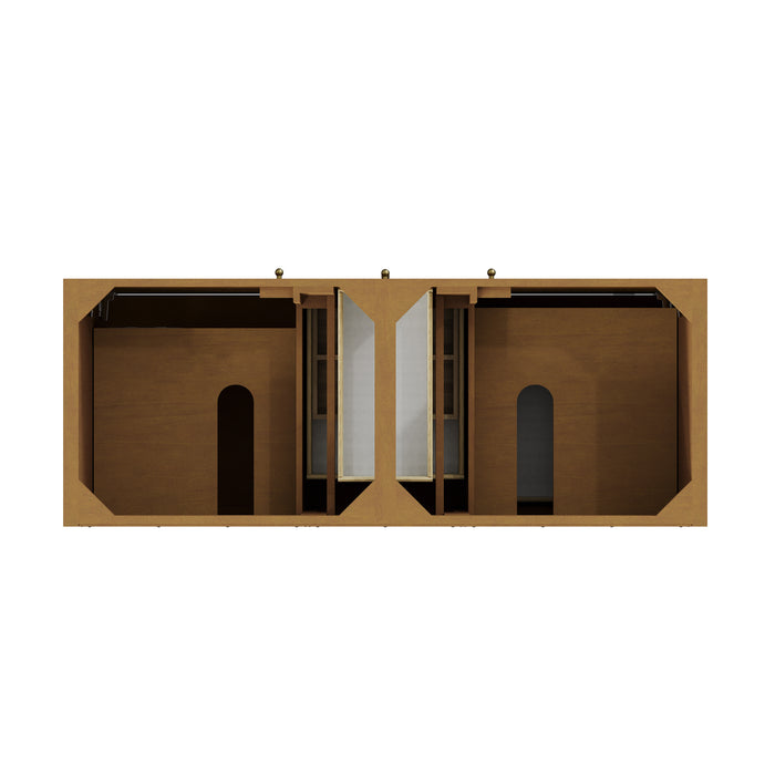 Hudson 60" Double Vanity, Light Natural Oak, w/ 3 CM Phantome Eclos Top