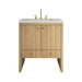 Hudson 30" Single Vanity, Light Natural Oak w/ 3 CM Ethereal Noctis Silestone Top