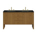 Hudson 60" Double Vanity, Honey Oak w/ 3 CM Phantome Eclos Top