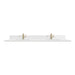 72" Double Top, Single-Hole, 3 CM White Zeus Silestone w/ Backsplash & Sink