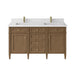 Brittany 60" Double Vanity, Bright White Vanity w/ 3 CM Lime Delight Silestone Top