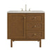 Laurent 36" Single Vanity, Honey Oak w/ 3 CM Siberian Silestone Top