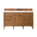 Brittany 60" Single Vanity, Saddle Brown w/ 3 CM Parisien Bleu Silestone Top