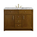 Bellshire 48" Single Vanity, Bright White w/ 3 CM Parisien Bleu Silestone Top w/FreePower Wireless Charger