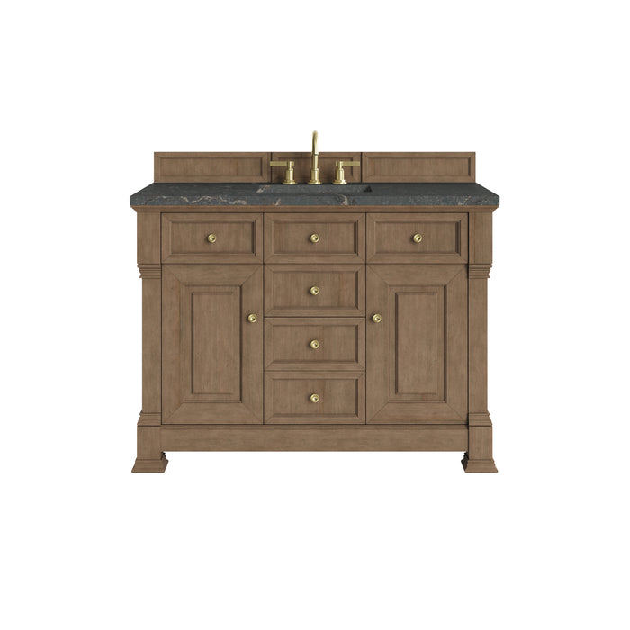 Brookfield 48" Single Vanity, Honey Oak w/ 3 CM Ethereal Noctis Silestone Top w/ FreePower Wireless Charger