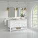 Breckenridge 60" Double Vanity, Whitewashed Oak, w/ 3 CM Eternal Jasmine Pearl Quartz Top