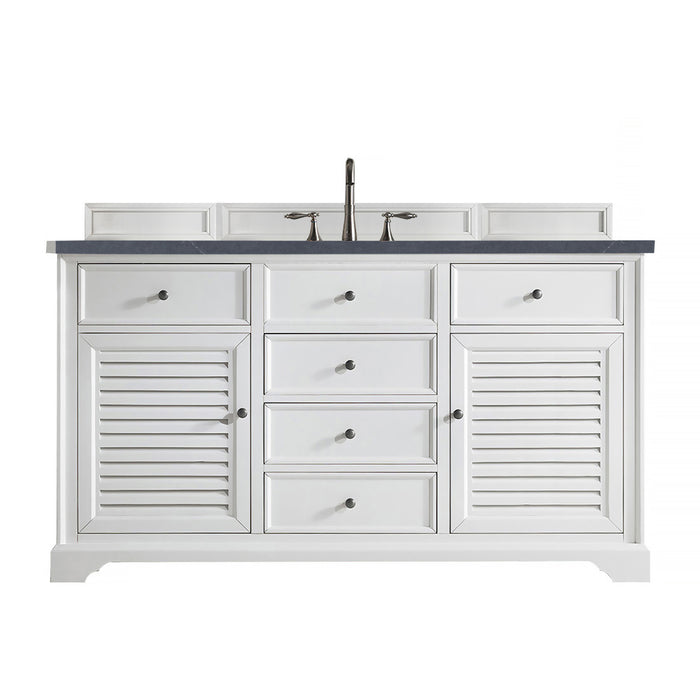 James Martin Vanities Savannah 60" Bright White Single Vanity