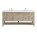Breckenridge 72" Double Vanity, Serenity Blue w/ 3 CM Parisien Bleu Top
