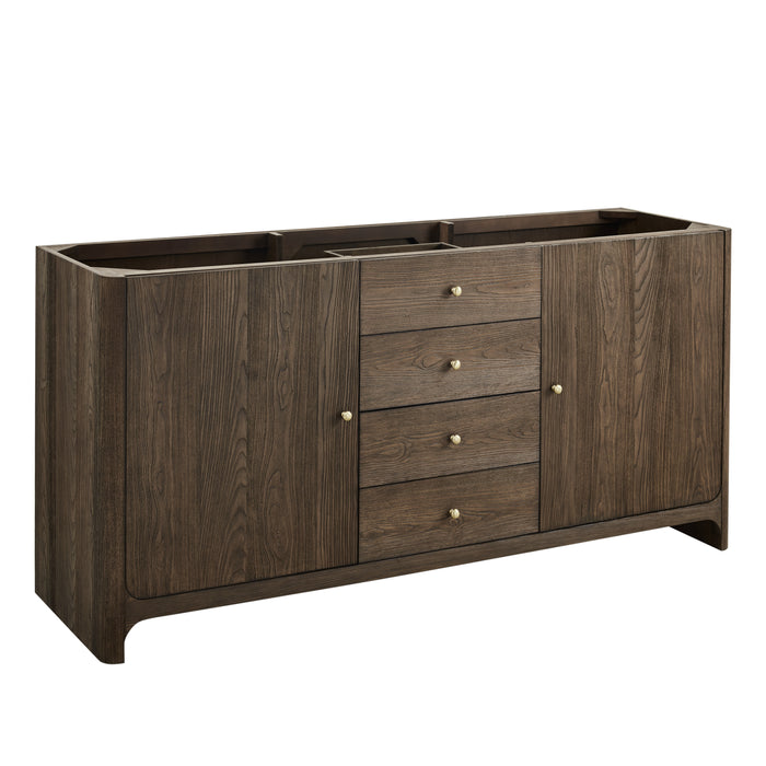 Gracyn 72" Double Vanity, Coastal Driftwood, w/ 3 CM Tajnar Eclos Widespread Top