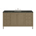 Chicago 60" Single Vanity, Smokey Celadon, w/ 3 CM Siberian Silestone Top w/FreePower Wireless Charger
