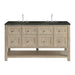 Breckenridge 60" Double Vanity, Serenity Blue, w/ 3 CM Lime Delight Quartz Top