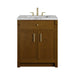 Bellshire 30" Single Vanity, Honey Oak w/ 3 CM Carrara Marble Top