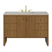 Hudson 48" Single Vanity, Honey Oak w/ 3 CM Siberian Silestone Top