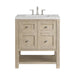 Breckenridge 30" Single Vanity, Whitewashed Oak w/ 3 CM Eternal Jasmine Pearl Silestone Top
