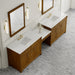James Martin Vanities Bellshire 120" Dual Vanity Set with 24" Make-Up Counter
