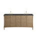 Kinnsden 72" Double Vanity Cabinet, Weathered Oak