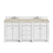 Bristol 72" Double Vanity, Bright White, w/ 3 CM Tajnar Eclos Top