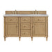 Lorelai 60" Double Vanity, Bright White, w/ 3 CM Tajnar Eclos Top