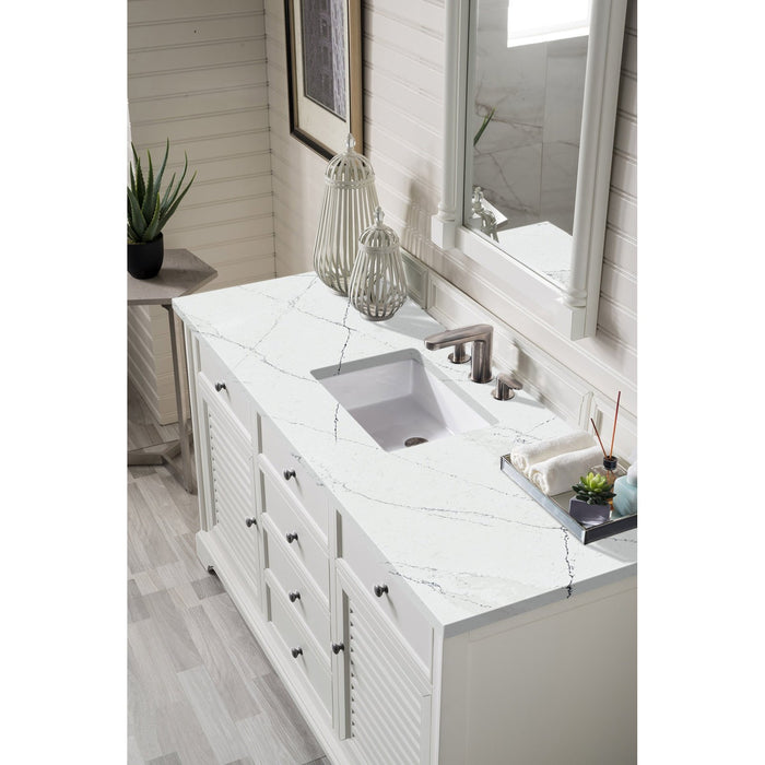 James Martin Vanities Savannah 60" Bright White Single Vanity