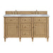 Lorelai 60" Double Vanity, Bright White, w/ 3 CM Phantome Eclos Top