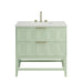 Emmeline 36" Single Vanity, Pistachio w/ 3 CM Lime Delight Top