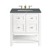 Breckenridge 30" Single Vanity, Bright White w/ 3 CM Parisien Bleu Top