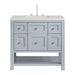 Breckenridge 36" Single Vanity, Serenity Blue, w/ 3 CM Lime Delight Quartz Top