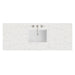 60" Single Top, 3 CM Eternal Jasmine Pearl Silestone w/ Sink