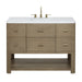 Lucian 48" Single Vanity, Pebble Oak, w/ 3 CM Tajnar Eclos Top w/FreePower Wireless Charger