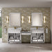James Martin Vanities Bellshire 96" Dual Vanity Set with 24" Make-Up Counter