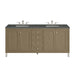 Chicago 72" Double Vanity, Smokey Celadon, w/ 3 CM Ethereal Noctis Silestone Top w/ FreePower Wireless Charger