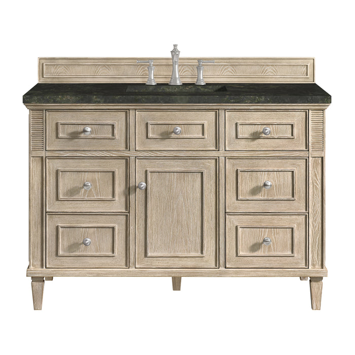 Lorelai 48" Single Vanity, Mid-Century Walnut w/ 3 CM Carrara White Marble Top