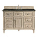 Lorelai 48" Single Vanity, Mid-Century Walnut w/ 3 CM Carrara White Marble Top
