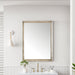 James Martin Glenbrooke 30" Mirror in Whitewashed Oak, shown in a bathroom setting