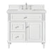 Lorelai 36" Single Vanity, Bright White w/ 3 CM Ethereal Noctis Silestone Top