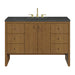 Hudson 48" Single Vanity, Honey Oak w/ 3 CM Parisien Bleu Silestone Top