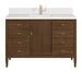 Myrrin 48" Single Vanity, Carbon Oak, w/ 3 CM Siberian Silestone Top