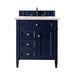 Brittany 30" Single Vanity, Victory Blue w/ 3 CM White Zeus Silestone Top