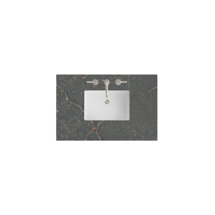 36" Single Top, 3 CM Parisien Bleu Silestone w/ Sink