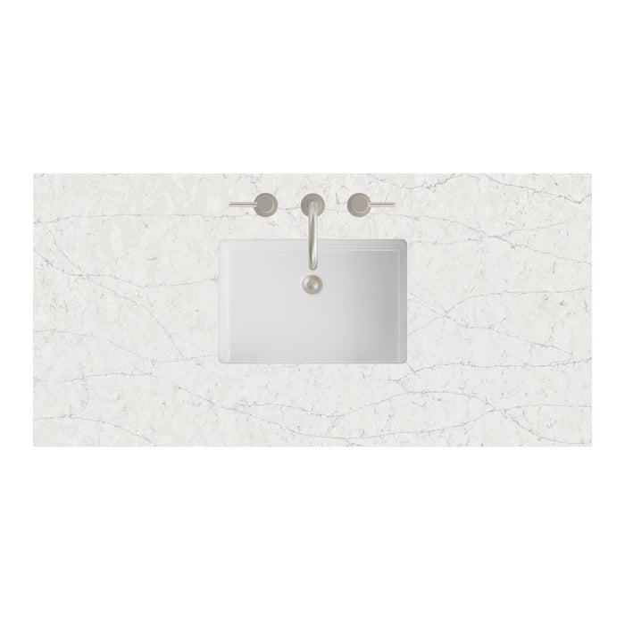 48" Single Top, 3 CM Eternal Jasmine Pearl Silestone w/ Sink