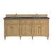 Lorelai 72" Double Vanity, Bright White, w/ 3 CM Siberian Silestone Top