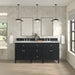 Lorelai 72" Double Vanity, Whitewashed Oak w/ 3 CM Victorian Silver Silestone Top