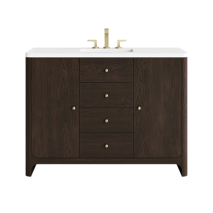 Gracyn 48" Single Vanity, Sable, w/ 3 CM Tajnar Eclos Top w/FreePower Wireless Charger
