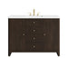 Gracyn 48" Single Vanity, Sable, w/ 3 CM Tajnar Eclos Top w/FreePower Wireless Charger