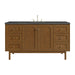 Laurent 60" Single Vanity, Honey Oak w/ 3 CM Parisien Bleu Silestone Top
