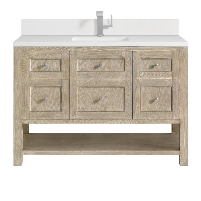 Breckenridge 48" Single Vanity, Smokey Celadon w/ 3 CM White Zeus Top