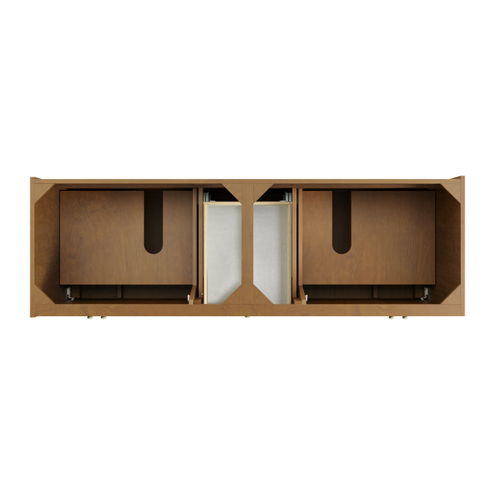 Laurent 72" Double Vanity, Light Natural Oak, w/ 3 CM Phantome Eclos Top
