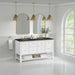 Breckenridge 60" Double Vanity, Whitewashed Oak, w/ 3 CM Phantome Eclos Top