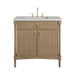 Kinnsden 36" Single Vanity, Weathered Oak w/ 3 CM Lime Delight Silestone Top